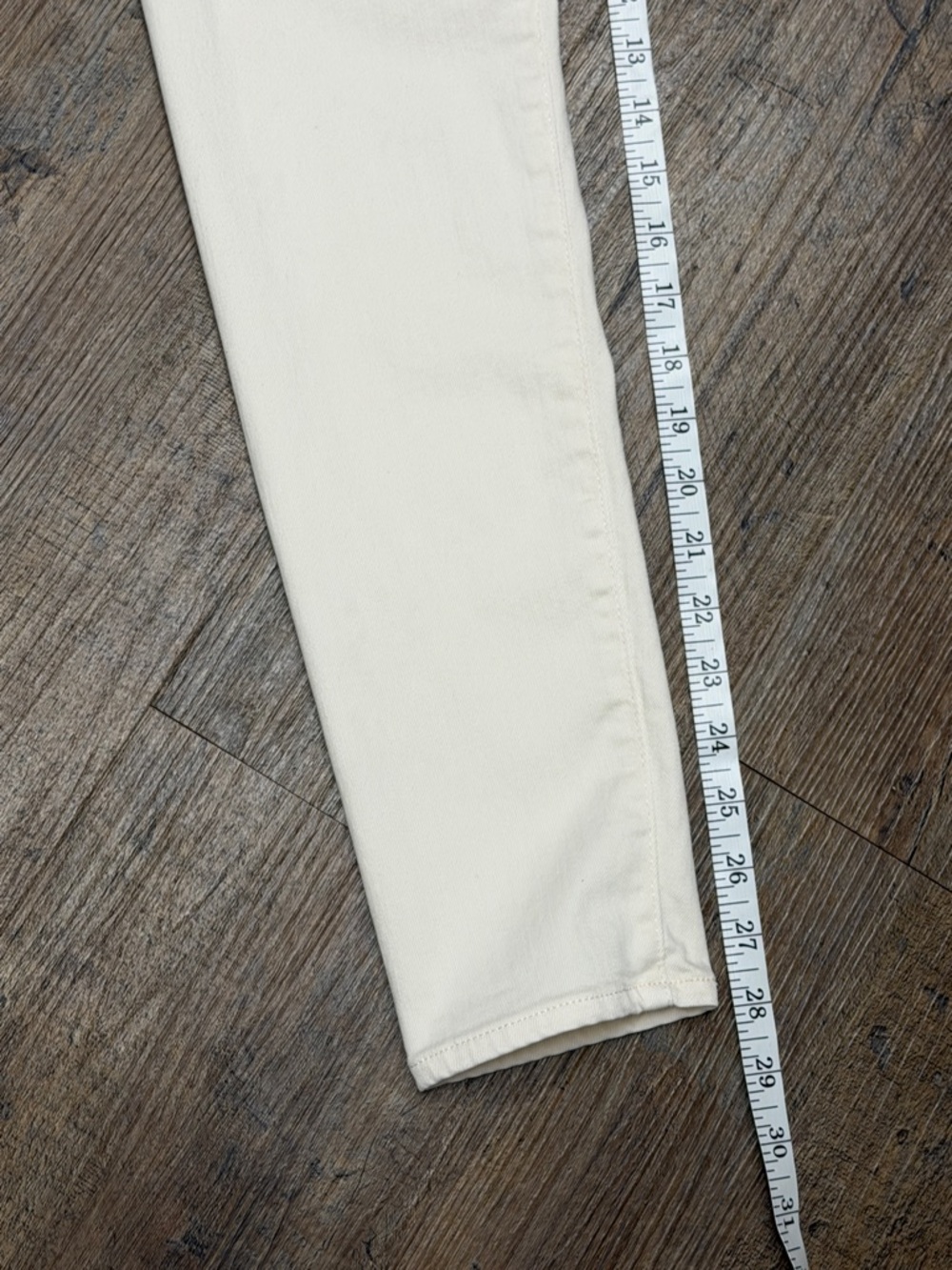 AG women’s Farrah Ankle Seamless Off-White high rise skinny Jeans size 28 - Picture 8 of 14